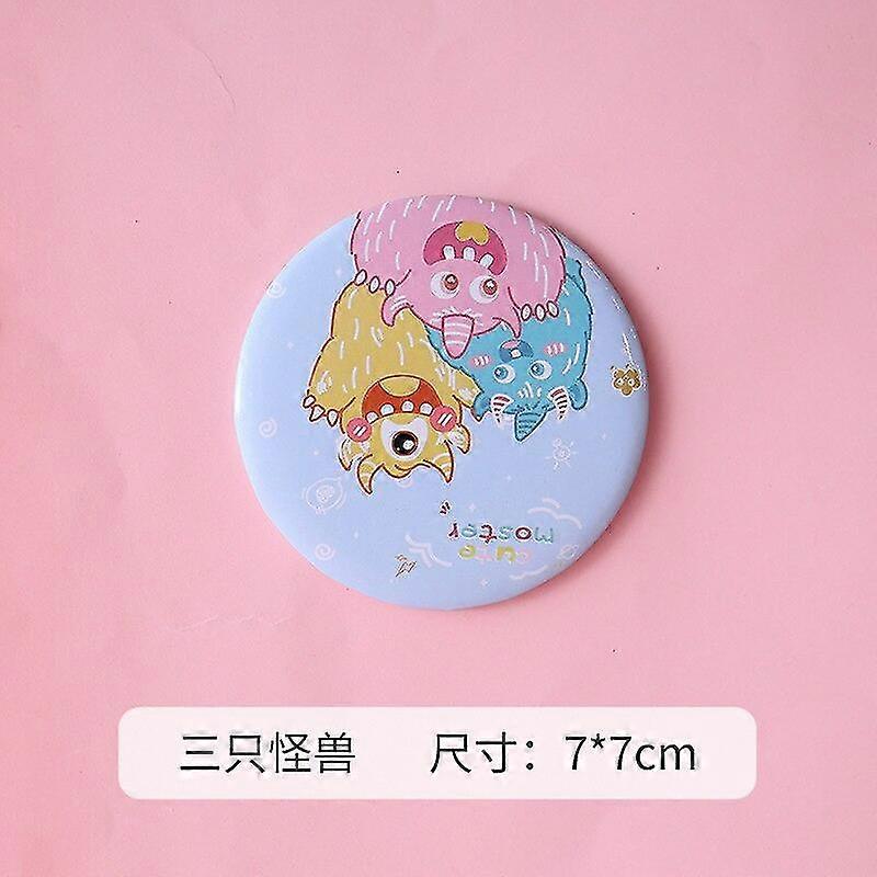 Portable Double-Sided Bear PU Mirror