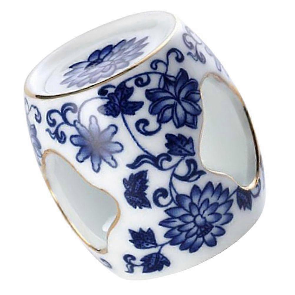 Ceramic Teapot Lid Holder for Cups Functional Blue Accessory