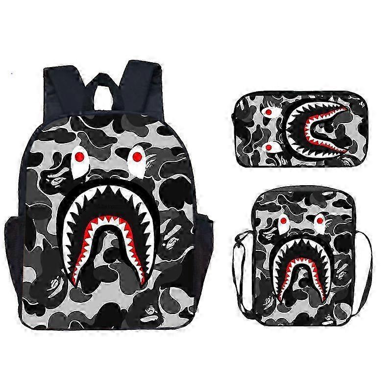 Unisex Graffiti Backpack Set For Grades 1-2