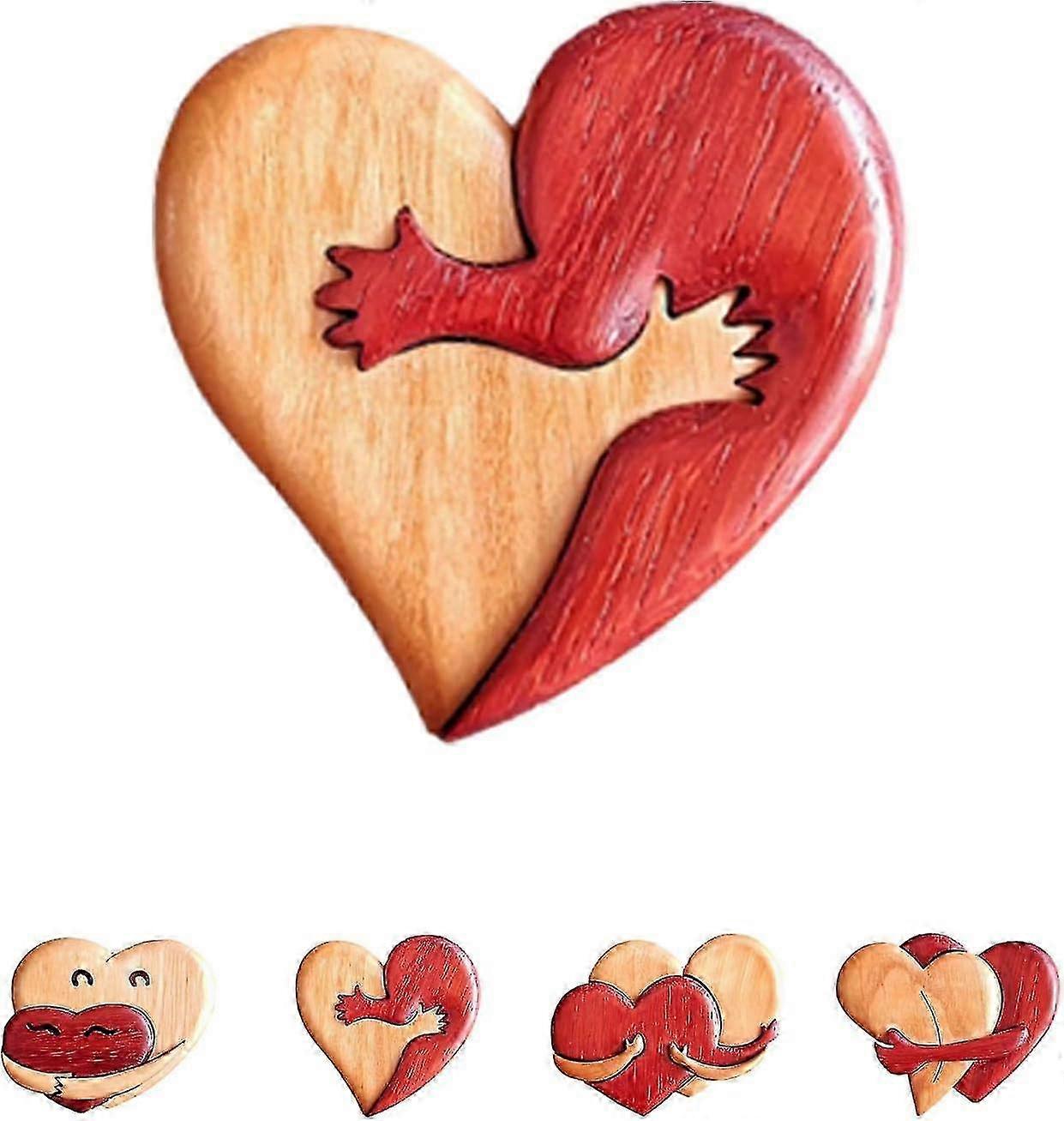Organic Wood Heart Touchstone