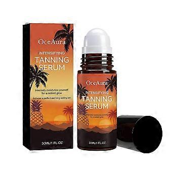 Tanning Intensifying Serum Roller Sunless Tanner for Natural Glow Even Skin Tone Moisturizing Self-Tanning Lotion 30ml-jry