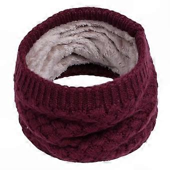 Children Knitted Ring Neck Scarf, Warm Plush Collar for Baby Boys Girls, Winter Thermal Neck Warmer