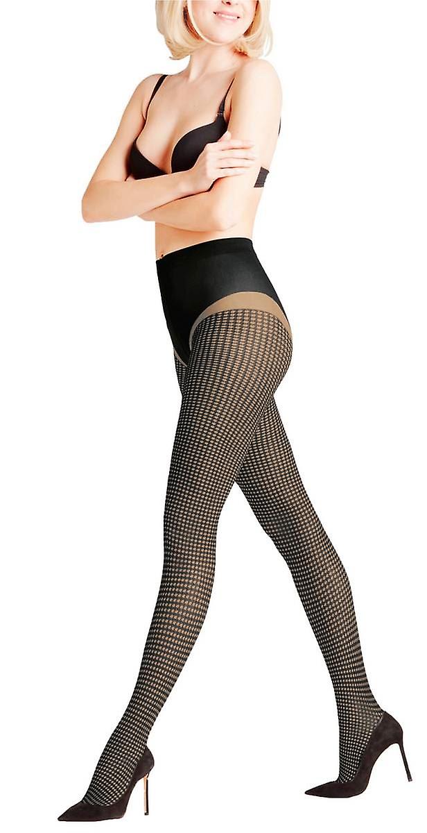 Falke Houndstooth 15 Denier Tights - Powder Beige