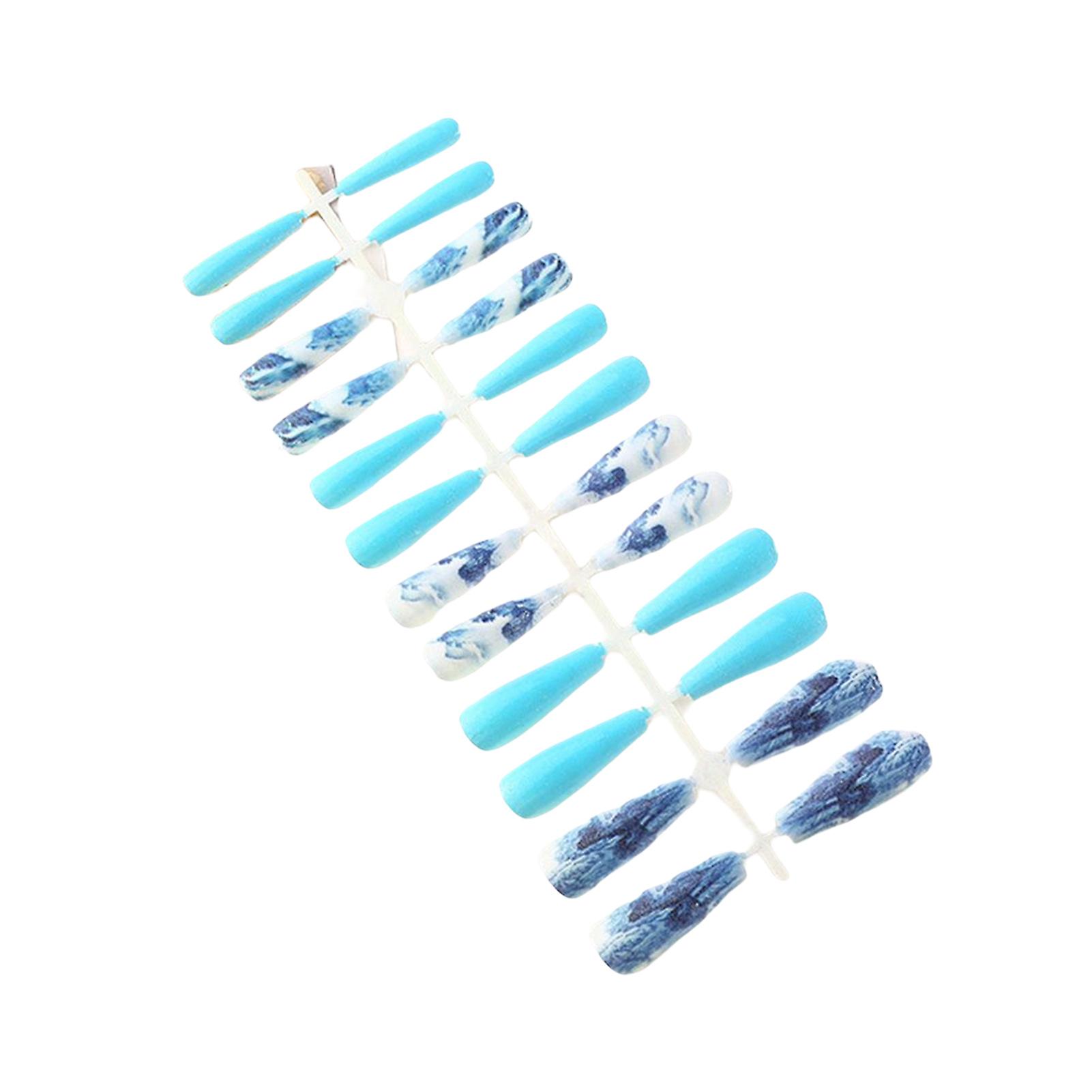Elegant Long Press-on Nails Thin Easy To Apply & Remove Fake Nails