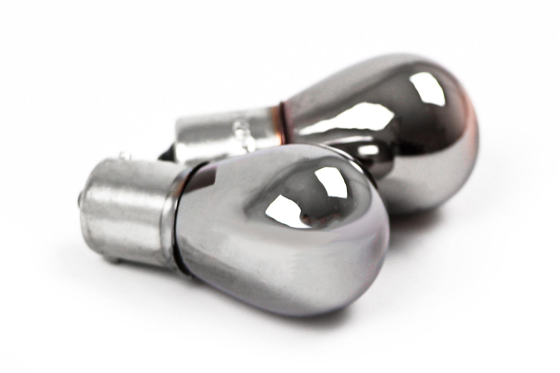 P21W X2 Chrome Amber Indicator Light Bulb Ba15S