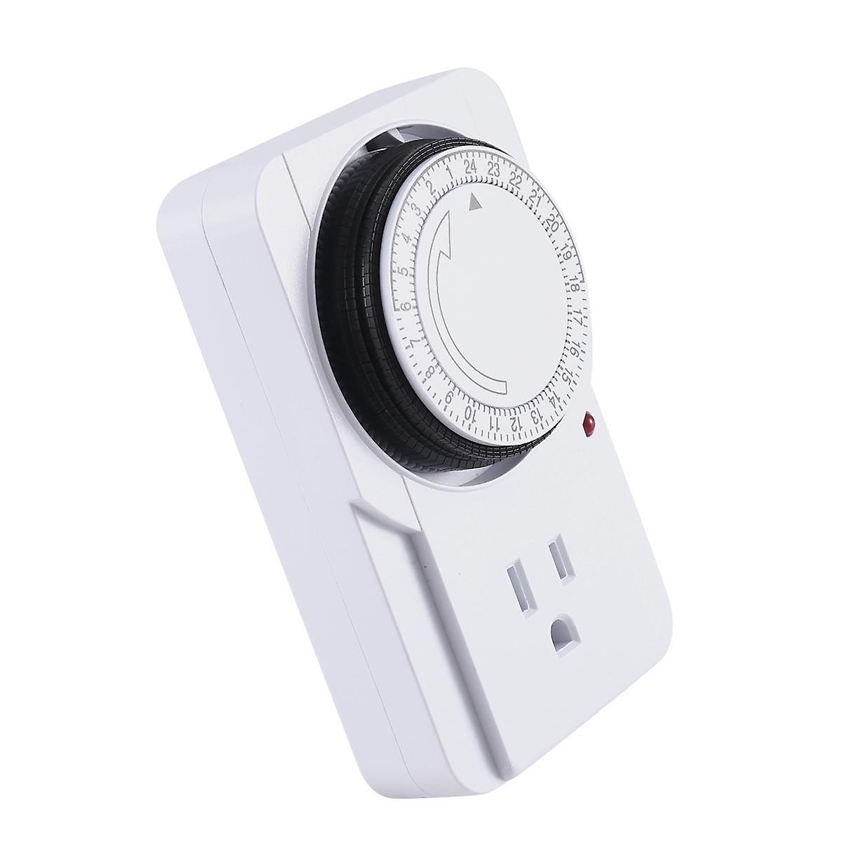 Indoor Mini 15Min-24Hour 22A Mechanical Outlet Timer, 3-, US Plug