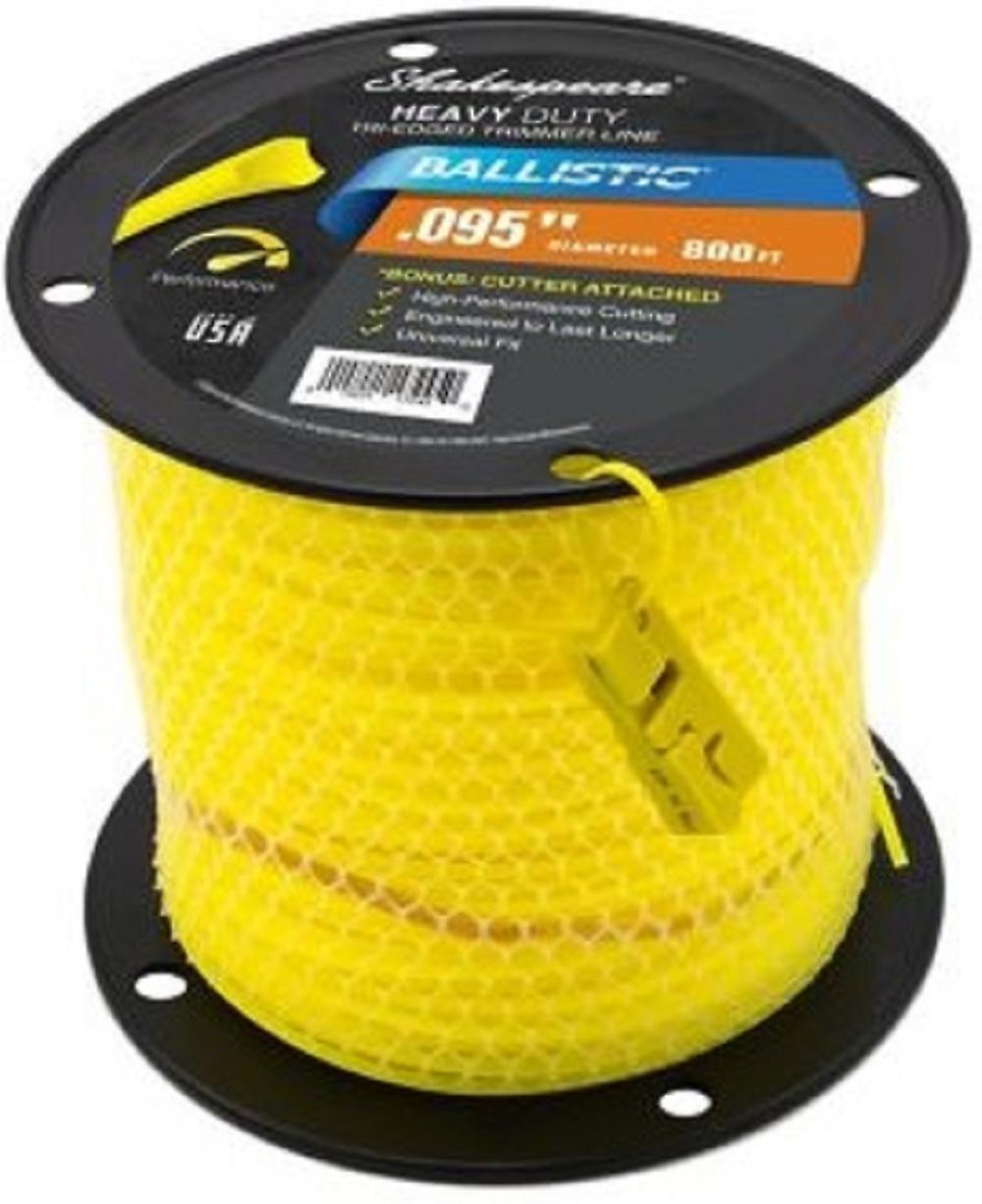 Shakespeare 17245 Ballistic Tri-Edged Trimmer Line 0.095 Inch x 800 ft Yellow