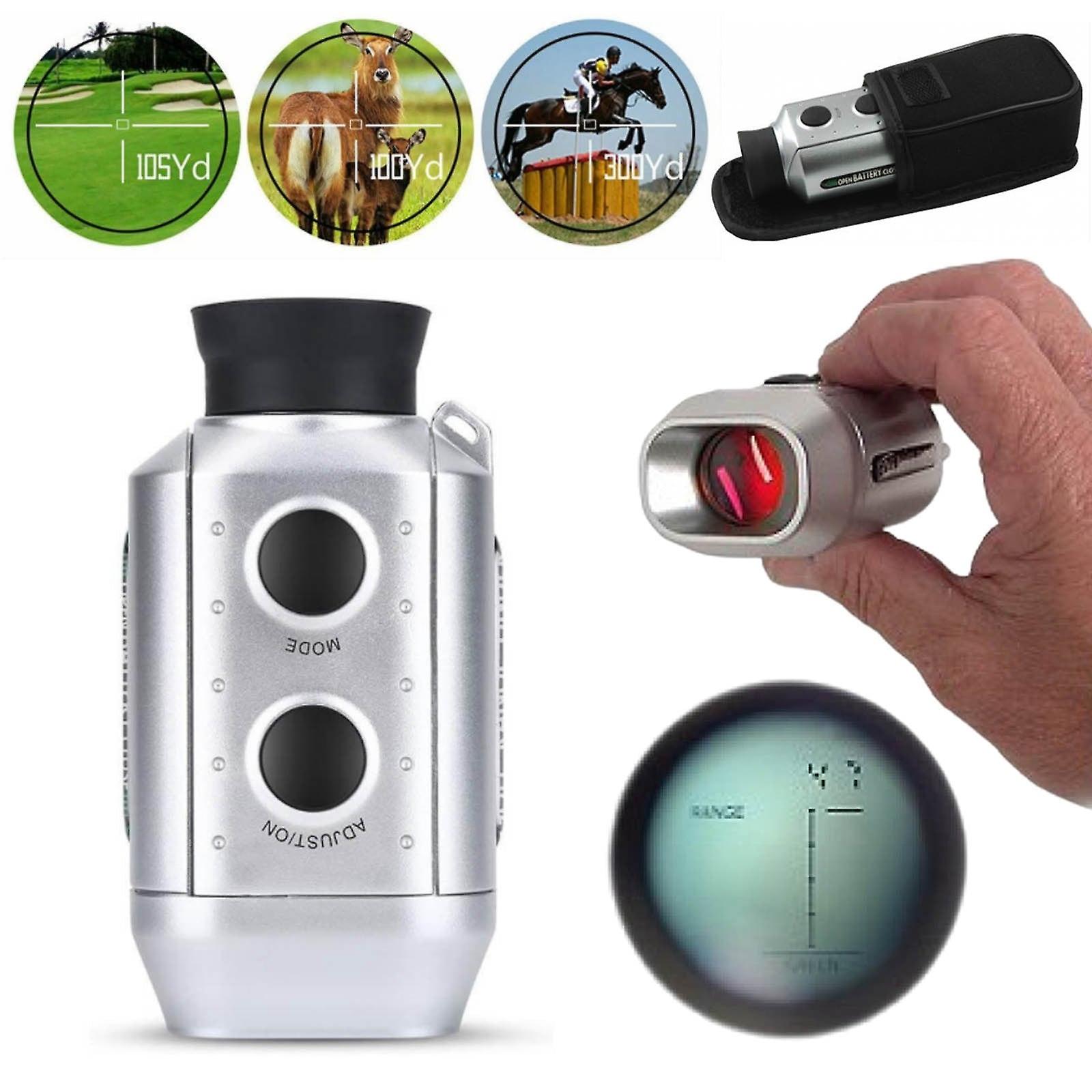 13 Inch 1000 Yards Golf Rangefinder Digital 7x Laser Distance Range Finder Telescope 90mm*50mm*8mm 2x Cr 2032 3v Batteries