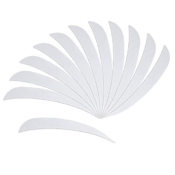 8x12Pcs 5 polegadas Penas de Flecha Fletching Arco e Flecha Peru Penas Branco