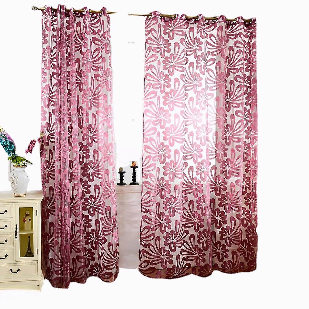 Semi-blackout Sheer Curtains Panel - Multiple Colors, Purple, Home Decor Window Blinds