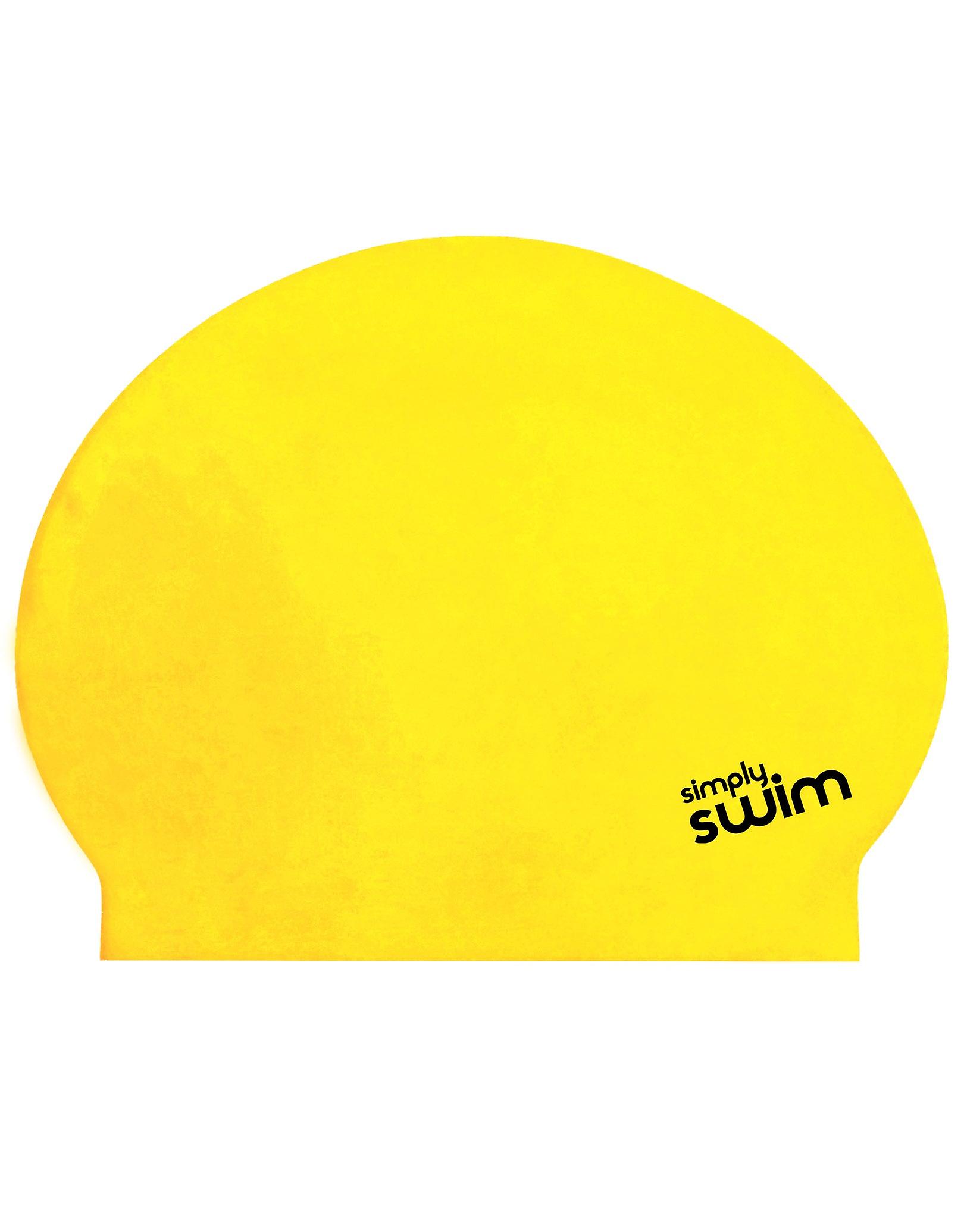 Simply Swim Erwachsene Einfarbige Latex-Badekappe