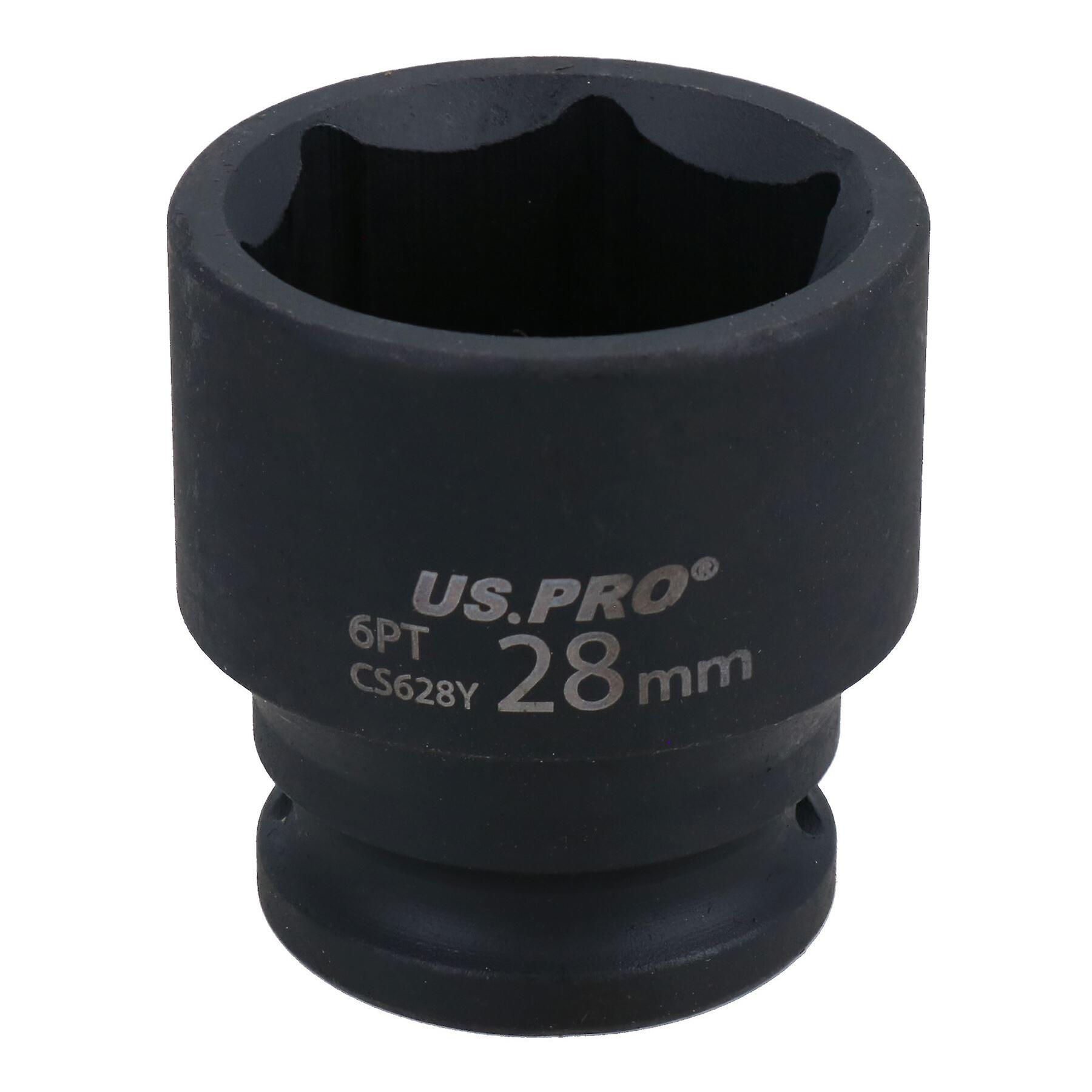 28mm Metric Shallow Impact Impacted European Style Socket 1/2" Drive 6 Sided