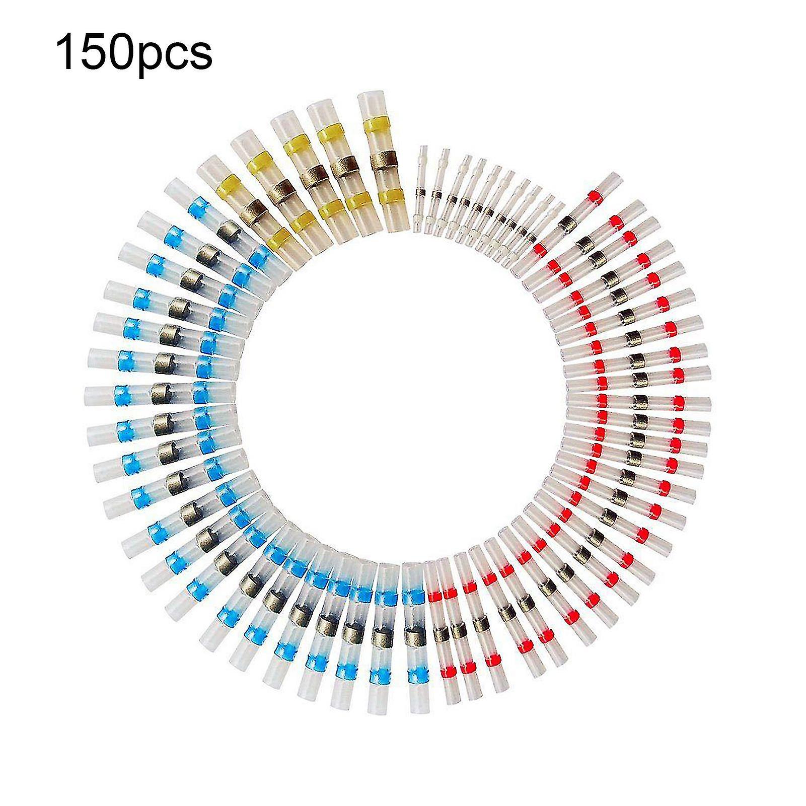 150pcs Wire Terminals Insulated Excellent Leak-tightness Transparent Body Pe Heat-shrink Connecting Terminal Kit For Network