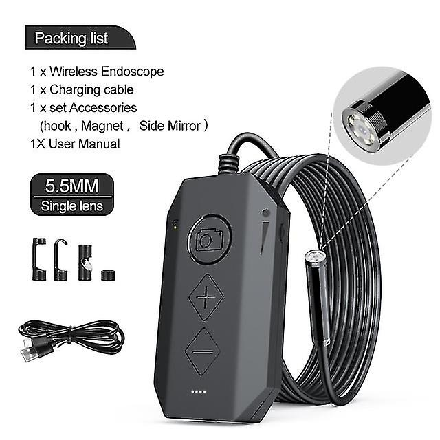 1080pデュアルレンズ内視鏡ワイヤレス内視鏡、8つのLED検査カメラズーム可能なスネークカメラ、Android iOSタブレットHuawei用