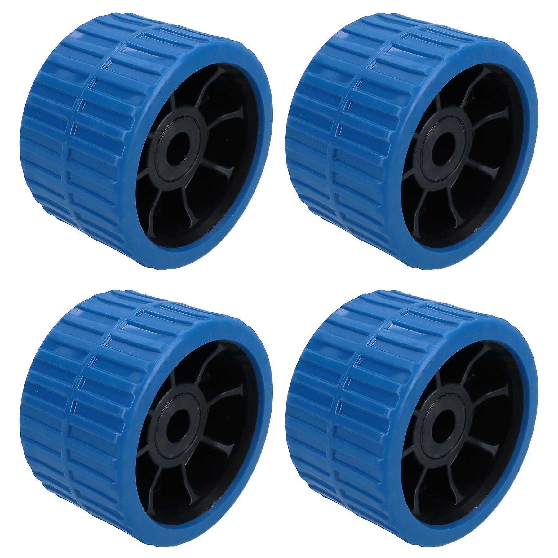 Boat / Jetski / Dinghy Trailer Ribbed Roller NON MARKING 15mm Bore 4 Pack