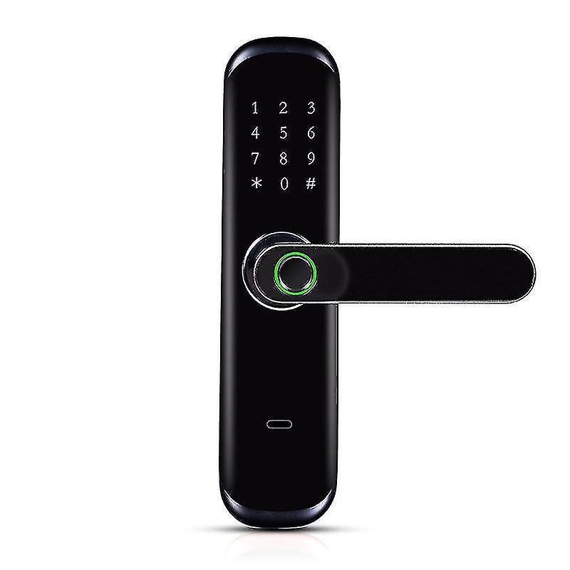 Tuya Smart Tt Lock With One Grip To Open The Door Fingerprint Password Swipe Card Bluetooth Wooden Door Electronic Integrated_(costbuy)