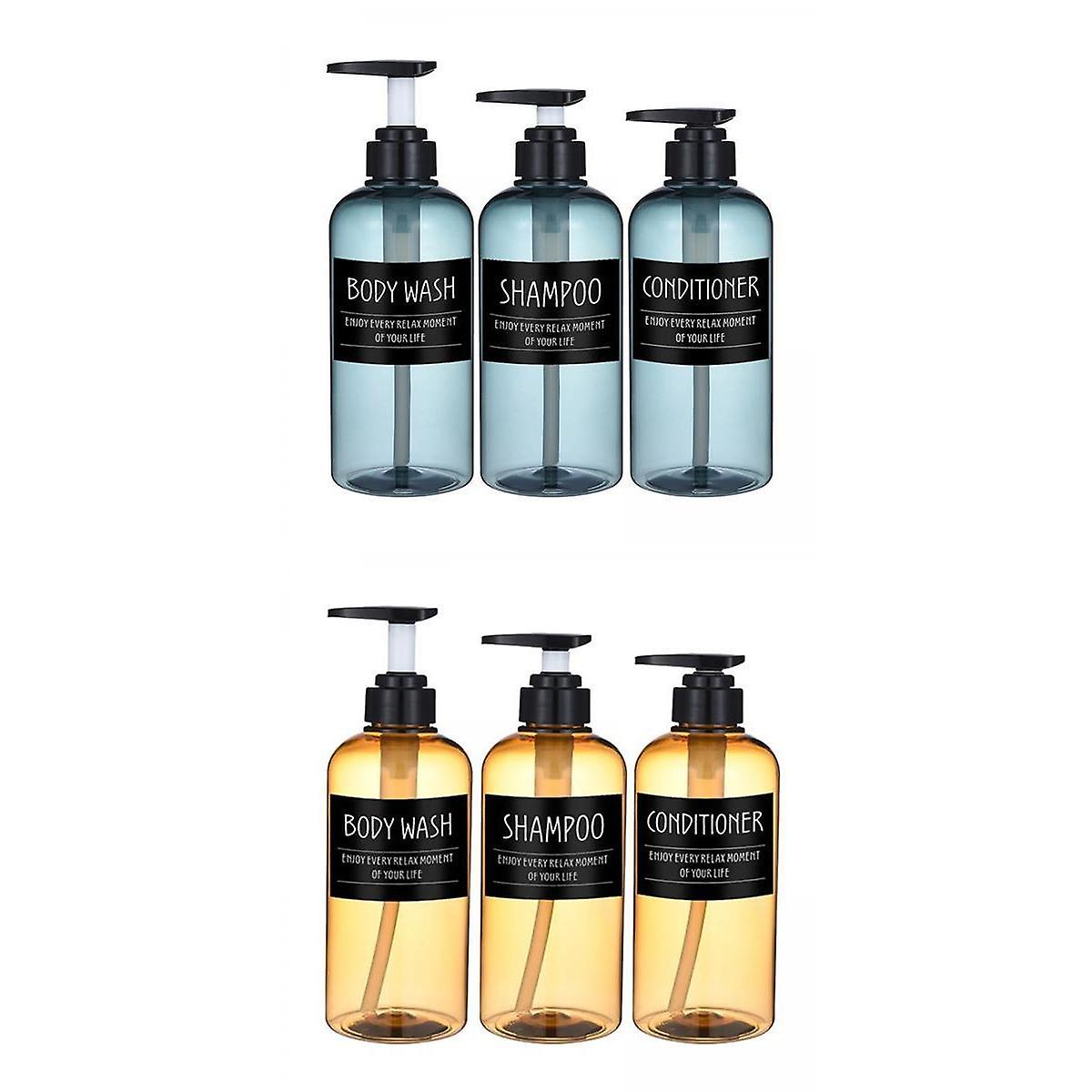 6pcs Foaming Soap Dispenser Lotion Shampoo Pump Bottle 500ml