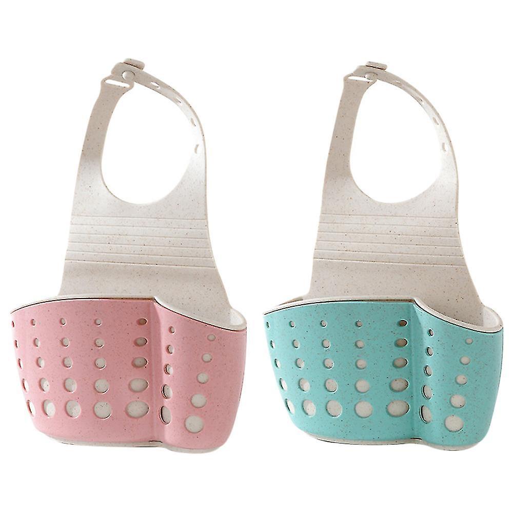 2pcs Double Layer Reusable Lightweight Sponge Holder Caddy For Restaurant Kitchen Bathroom