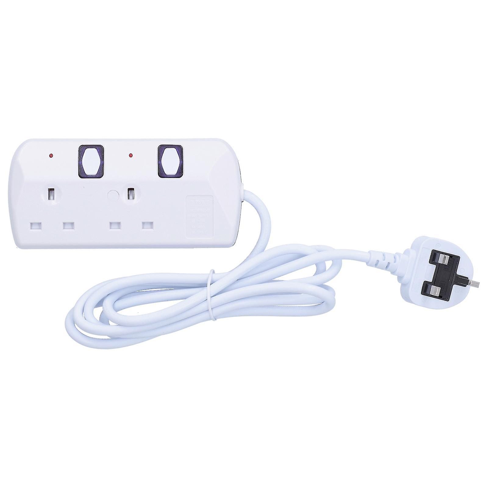 Multifunctional Power Strip 2 Outlets Household Extension Socket UK Plug 250V 13A