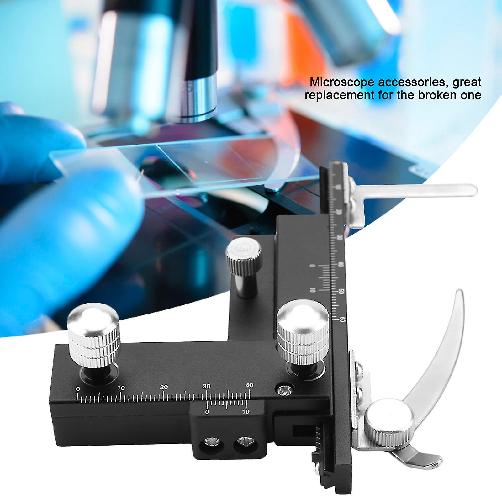 Microscope Accessories Mobile Caliper Ruler Mechanical Stage X‑Y Mobile Stage with Scale