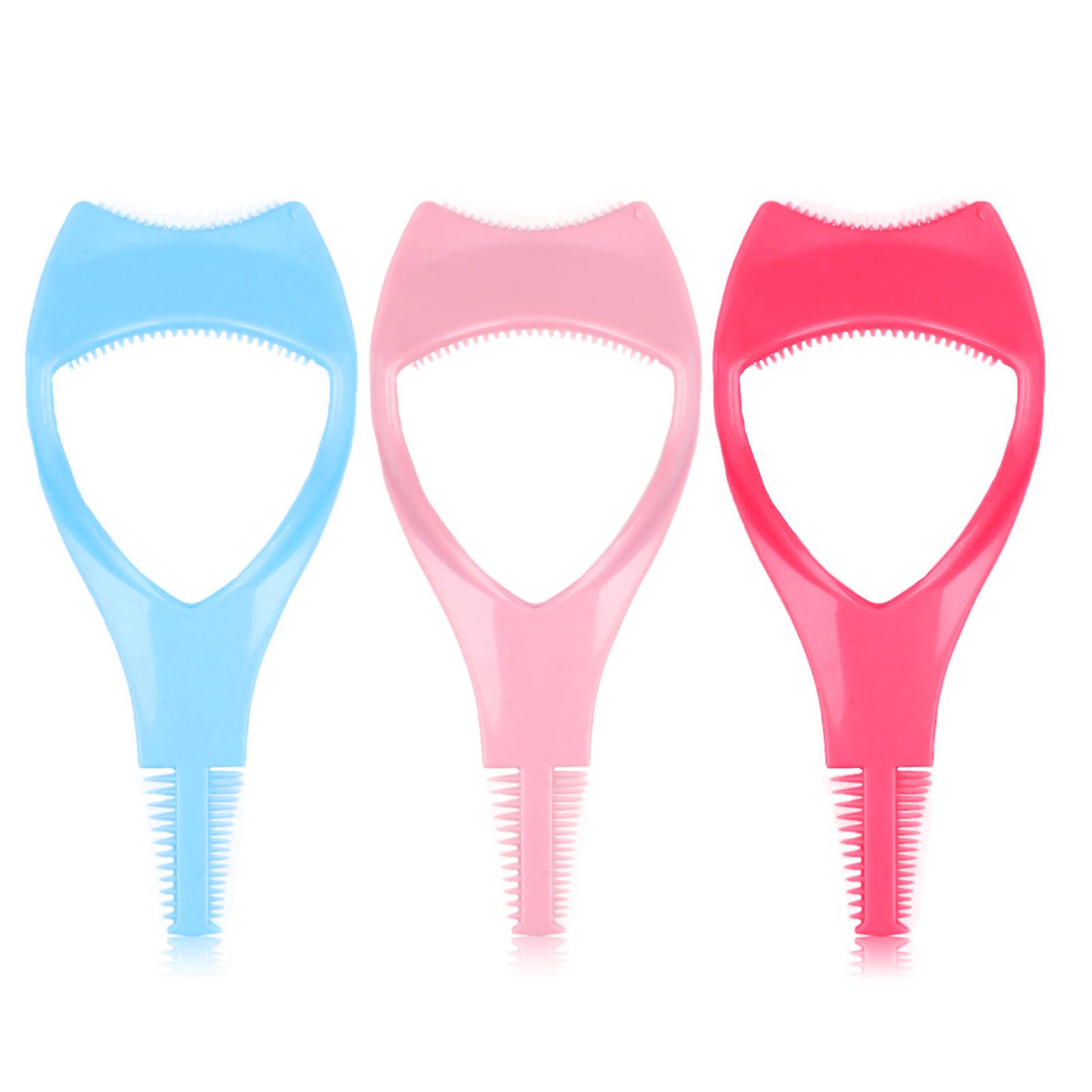 3 in 1 Eyelash Makeup Brush Aid Portable Eyelash Applicator Aid for Eye Cosmetic