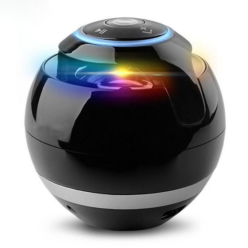 A18 Ball Shape Bluetooth Speaker with LED Light BLACK