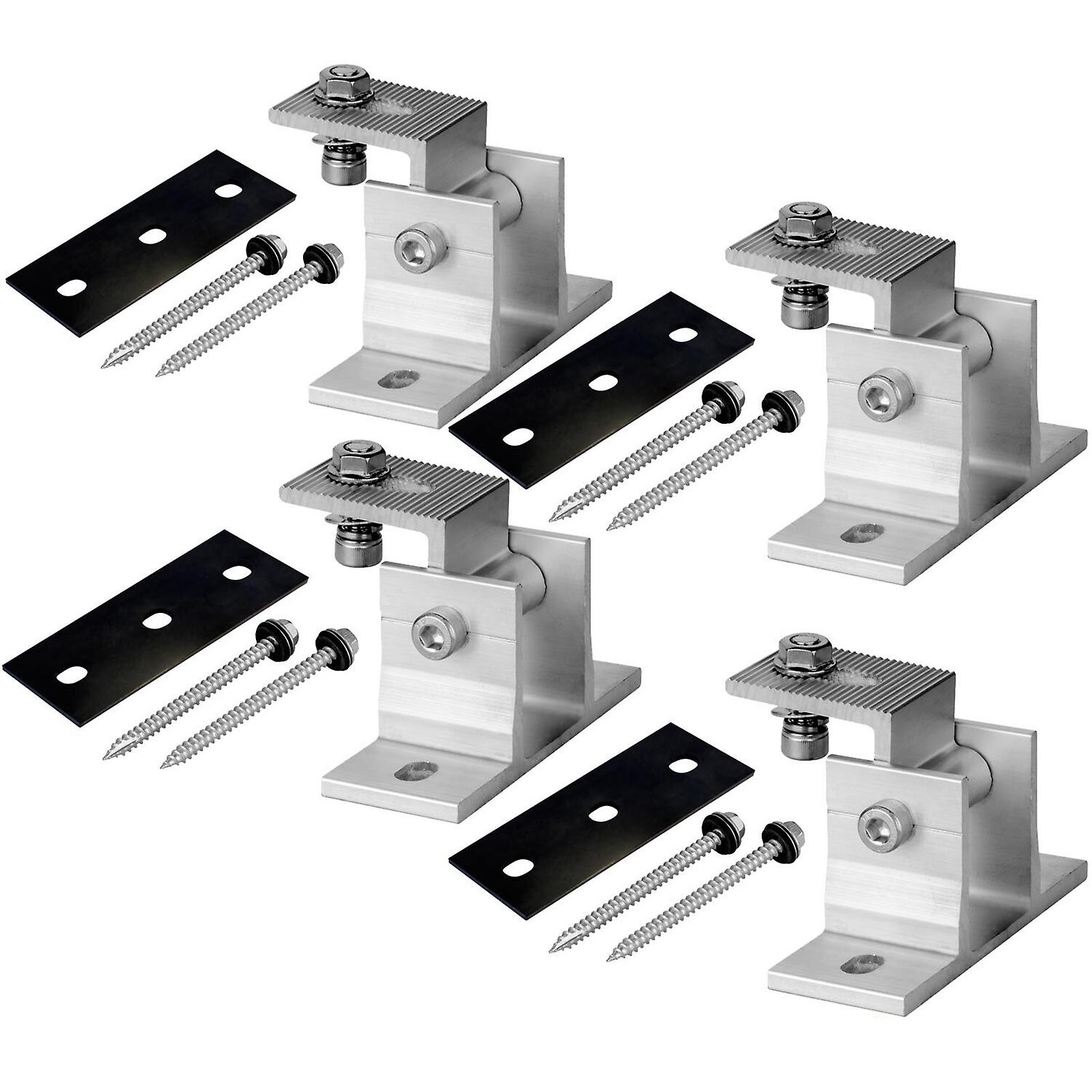 4pcs Adjustable Solar Panel Tilt Mount Bracketsstainless Steel Solar Panel Support Package