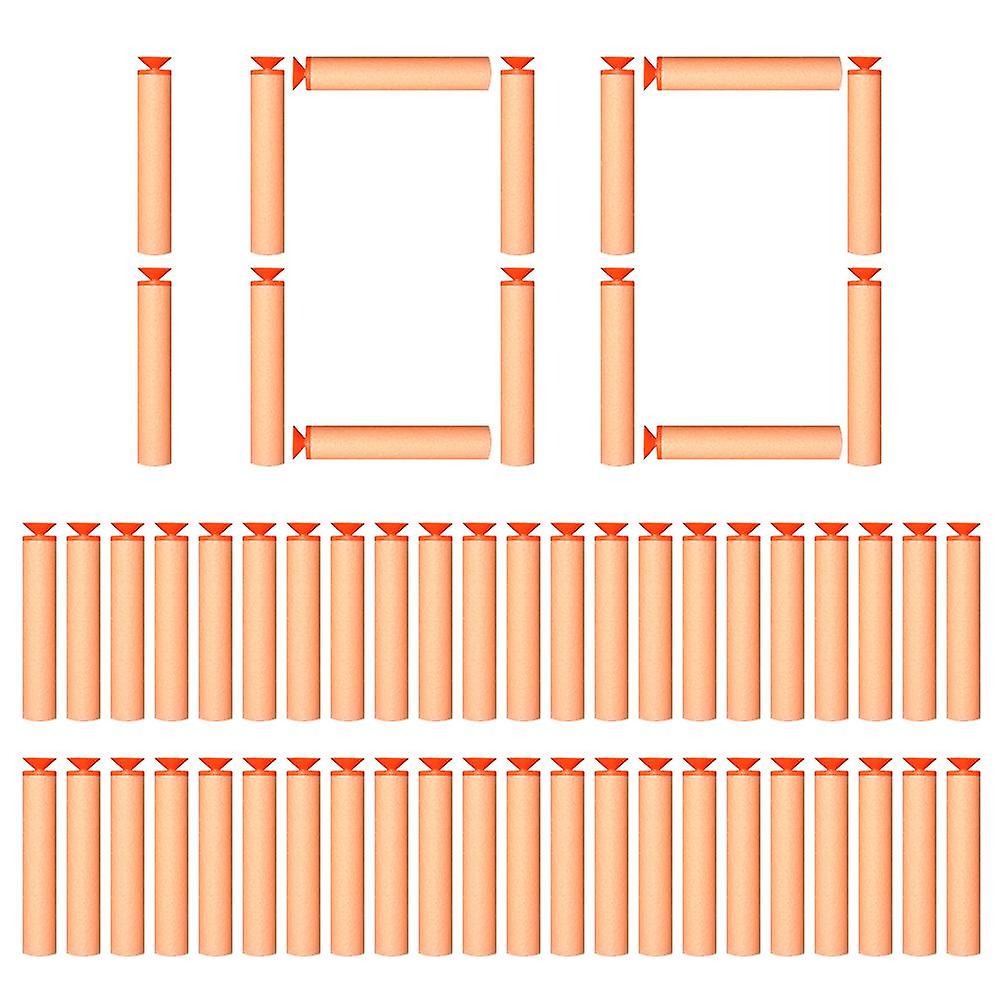 Lot de 100 fléchettes souples à ventouse en EVA de 7,2 cm, jouet d'extérieur pour enfants, cadeaux