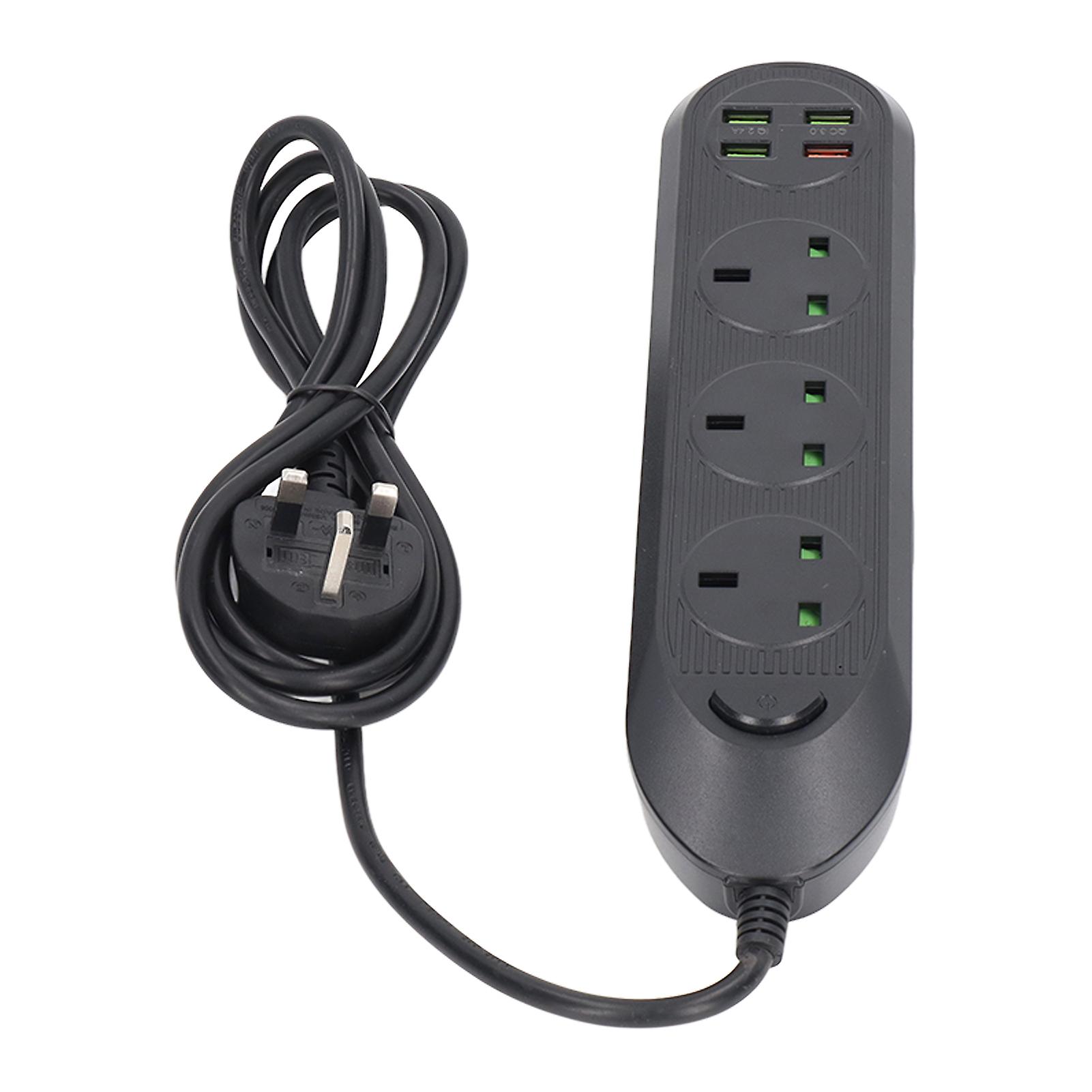 Multi Purpose 3000W Desktop Power Strip with 3 Outlet and 4 USB Port, Multifunctional Socket