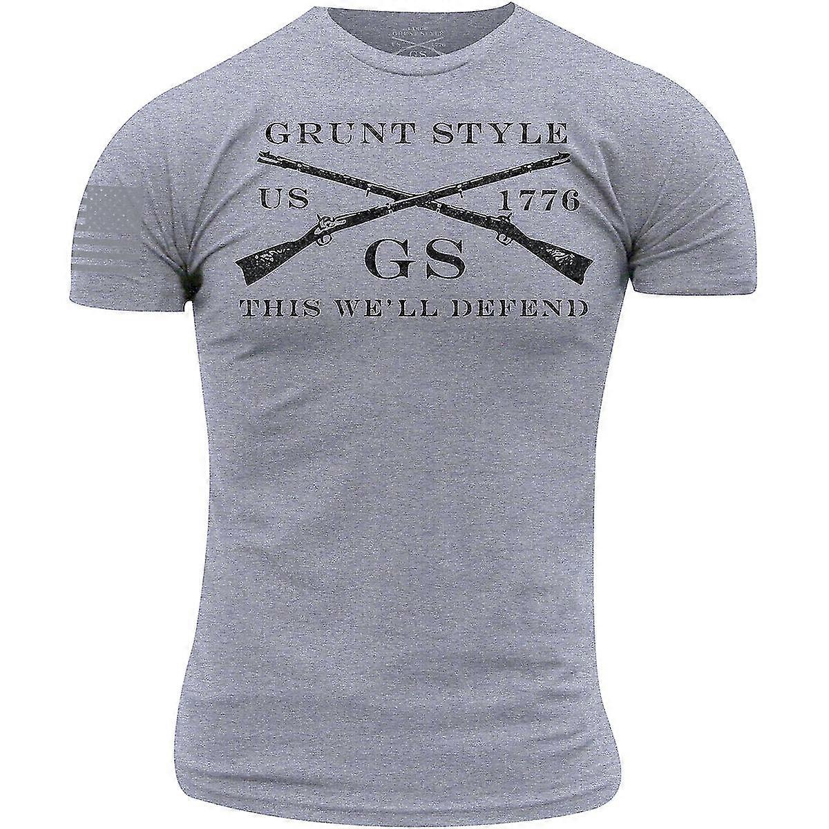 Grunt Style Logo Basic T-Shirt - Heather Gray
