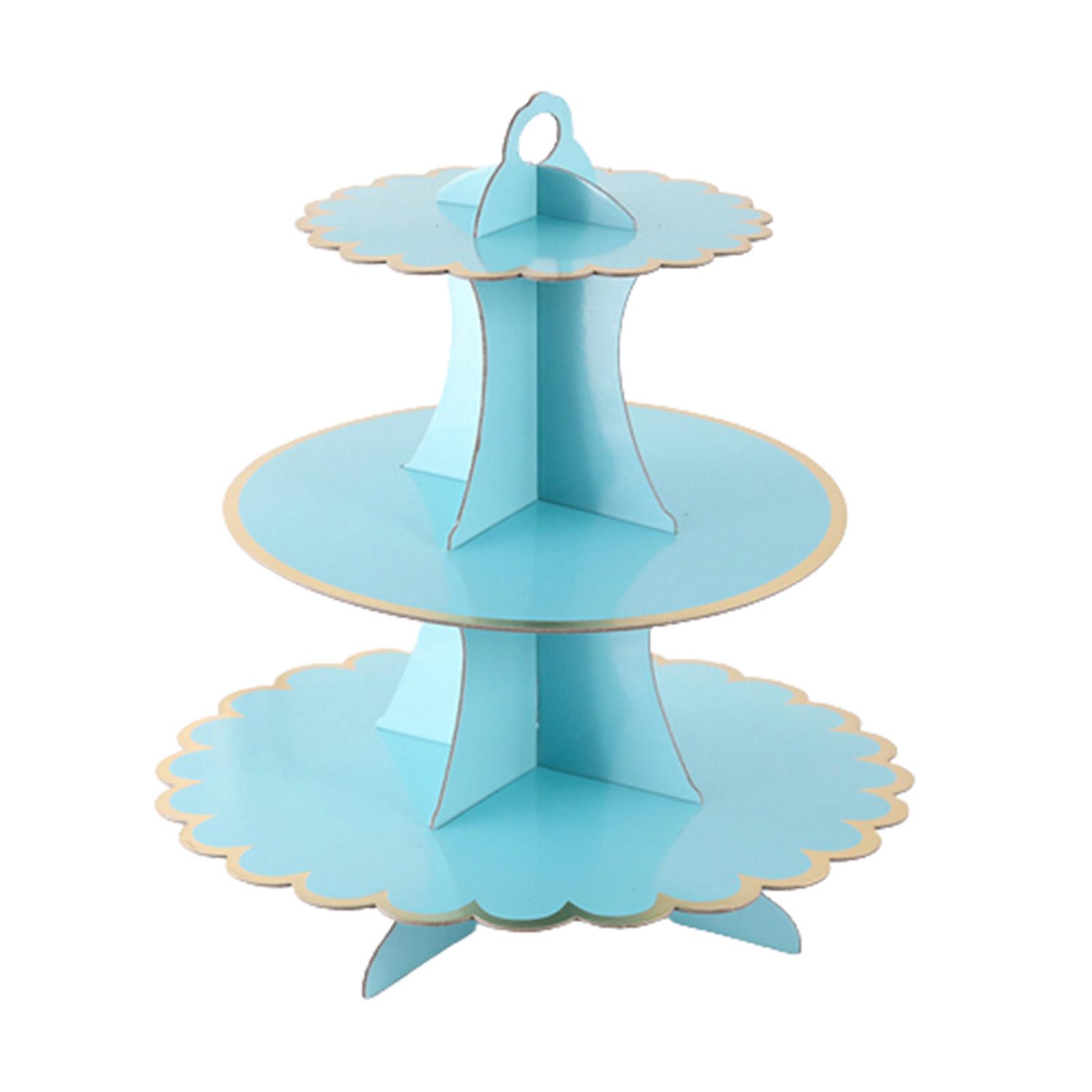 3 Tier Cardboard Cupcake Stand Birthday Party Supplies Hot Stamped Cake Stand