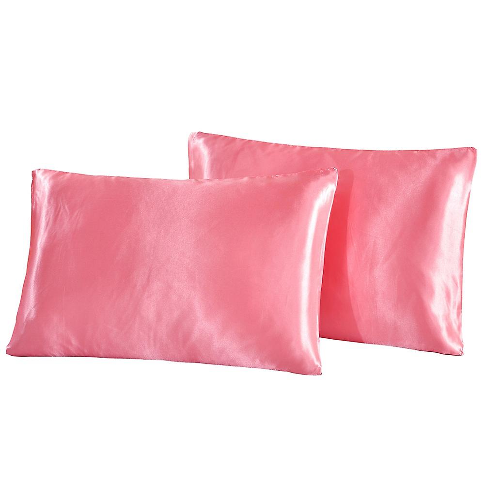 2pcs Artificial Silk Breathable Dustproof Pillowcase Pillow Case (Single)
