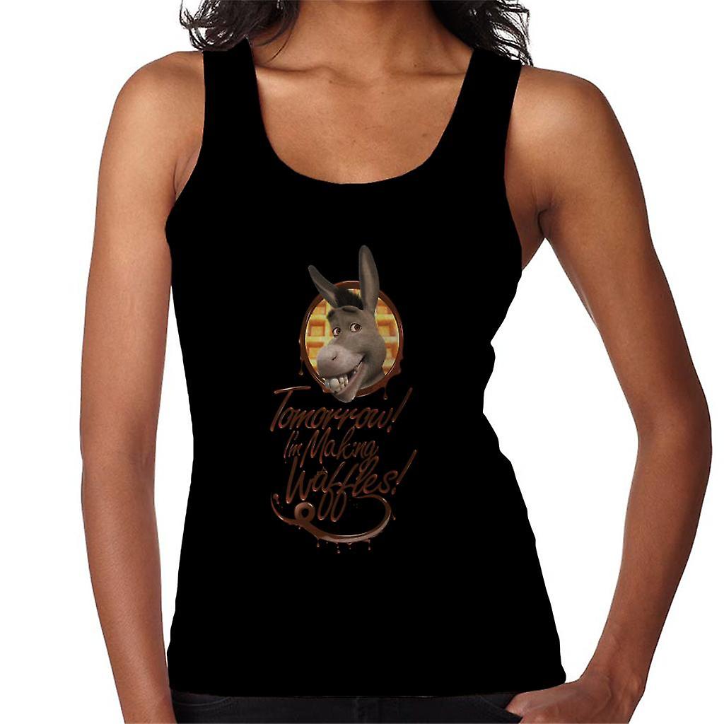 Shrek Donkey Tomorrow Im Making Waffles Women's Vest