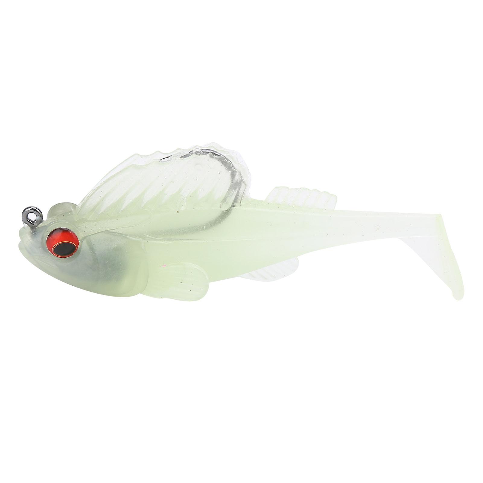 Deep Running Soft Bait Jumping Paddle Tail 75mm/13g Anti?Hanging Bottom Fake Soft BaitTransparent Cyan