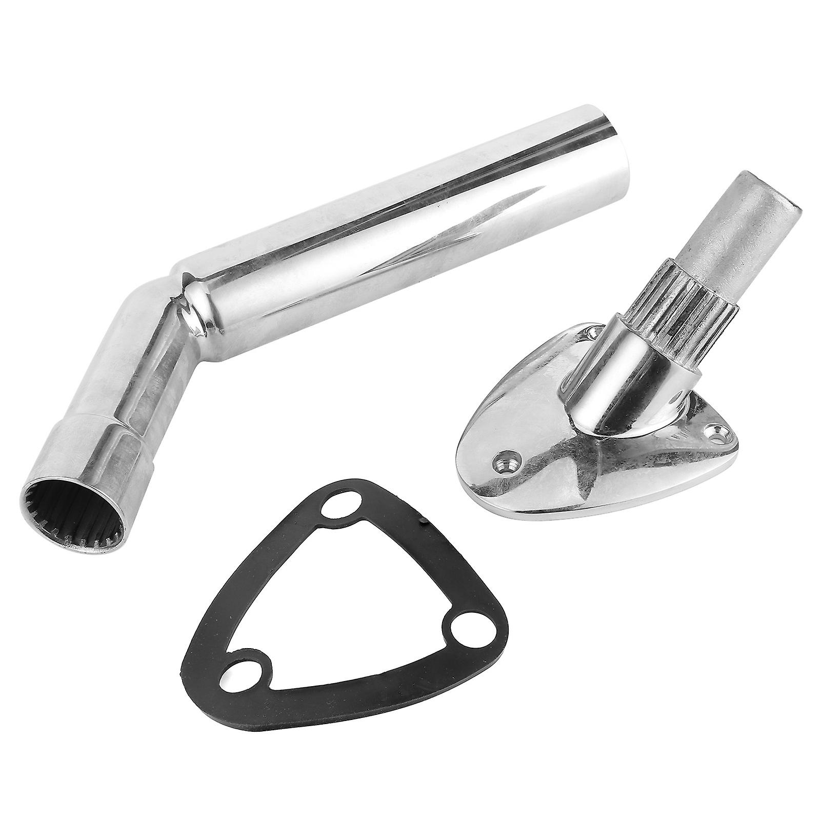 Support de canne à pêche poli avec support de pont, tube de maintien en acier inoxydable de 40 mm