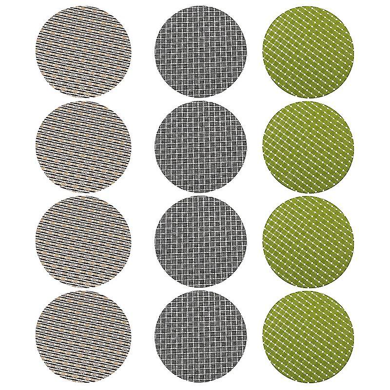 12pcs Pvc Tea Coaster