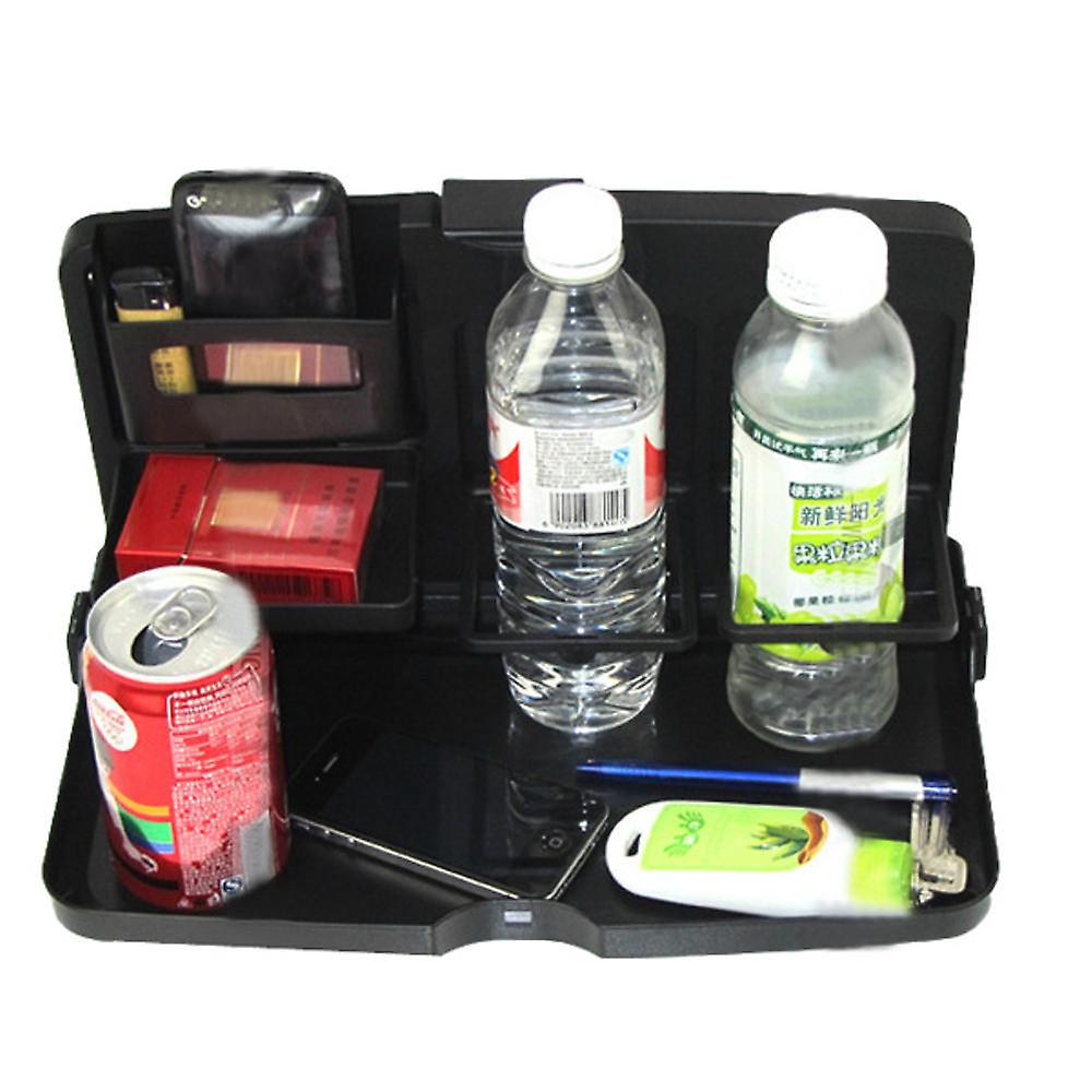 Foldable Car Seat Back Table Multi-layer Food Drink Holder Multifunctional Phone Fixed Stand