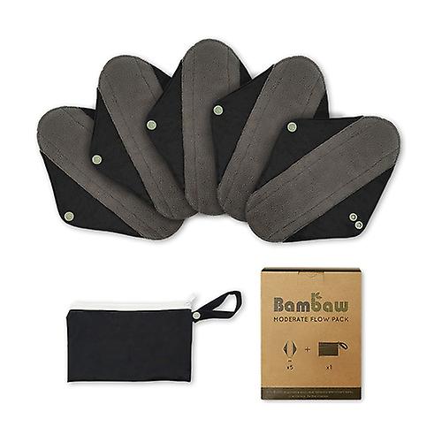 Pack 5 retulisable compresses + toiletry bag | Moderate flow 5 units