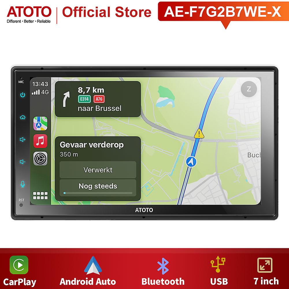 Atoto 7 Inch Car Radio 2 Din Full Touch Screen For Car Play Android Bluetooth Usb Quick Charge Max 4*45w Built-in Amp Car Stereo