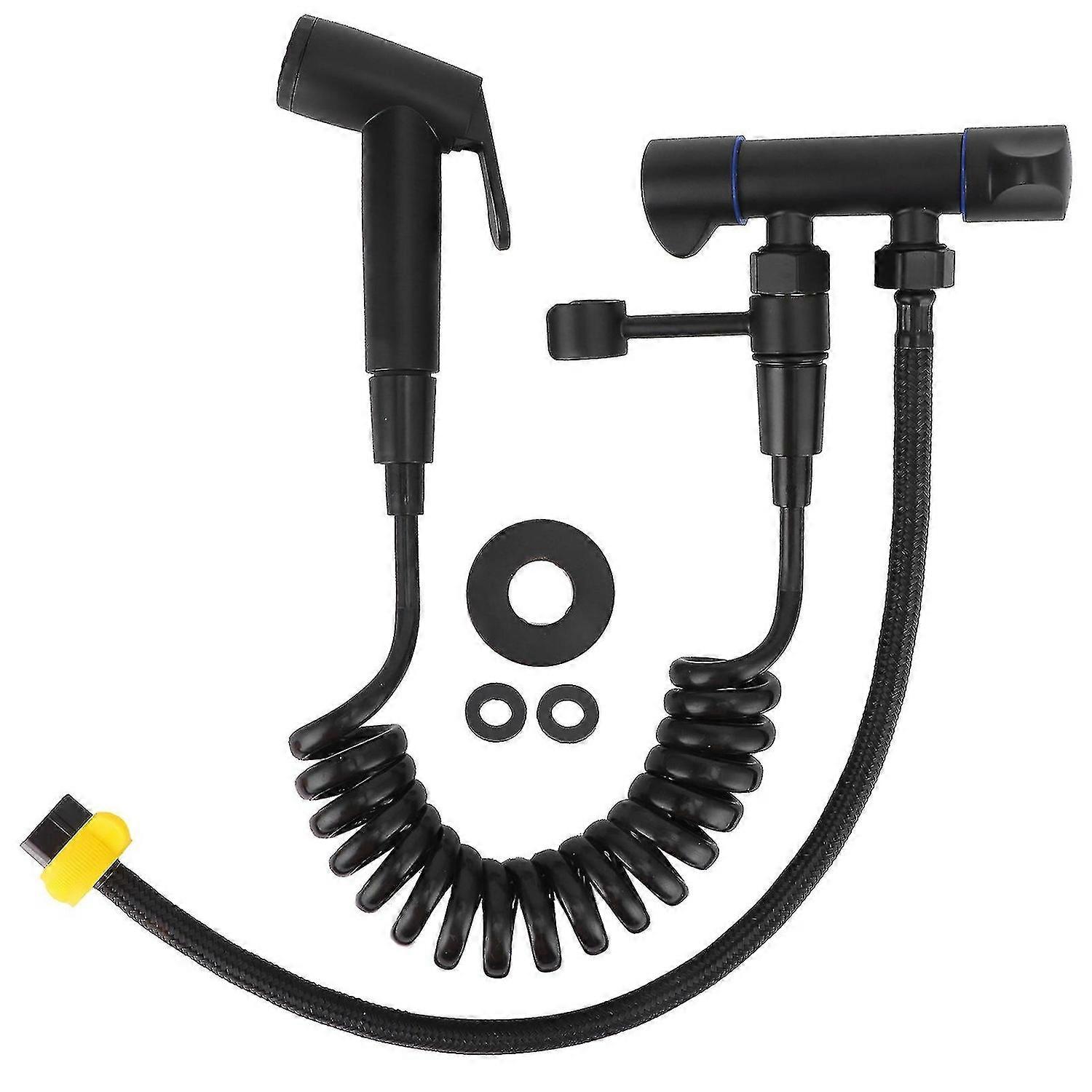 G1/2 bidet sprayer hand held toilet diaper sprayer attachment bathroom accessory black