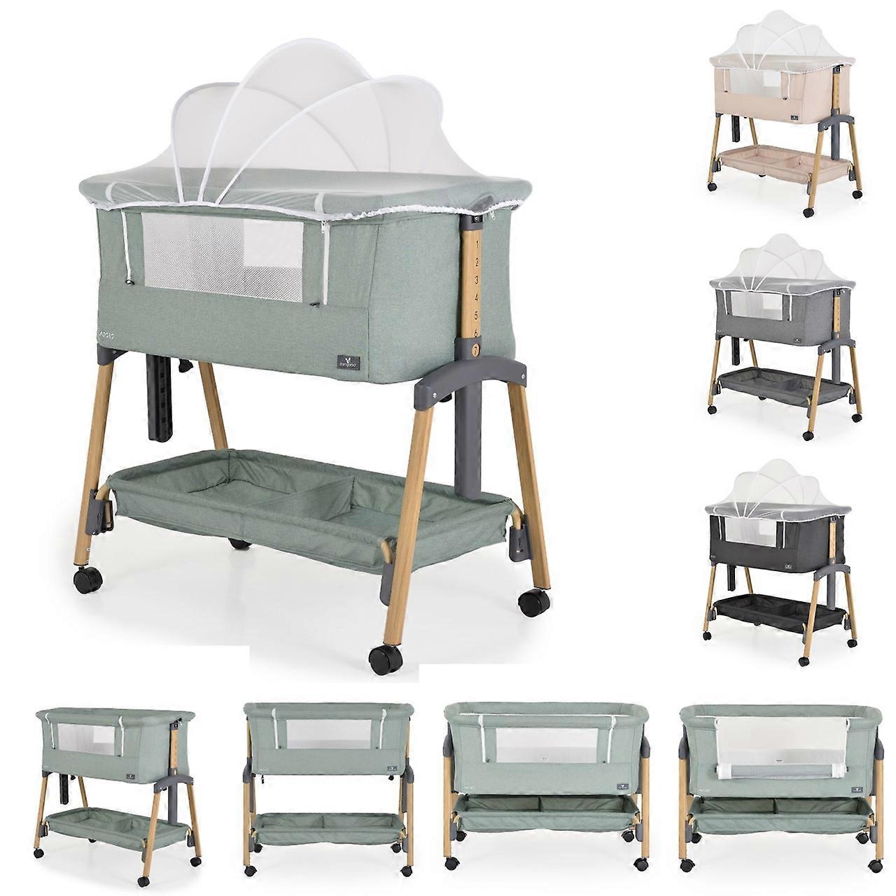 Cuna Cangaroo, colecho Adoro, ajustable, colchón, mosquitera, ruedas