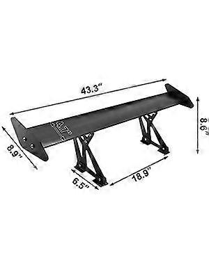 VEVOR GT Wing 43 / 53 Inch Lightweight Universal Rear Wing Spoiler Single / Double Streamline Deck Set for Car Vehicle Hatchback