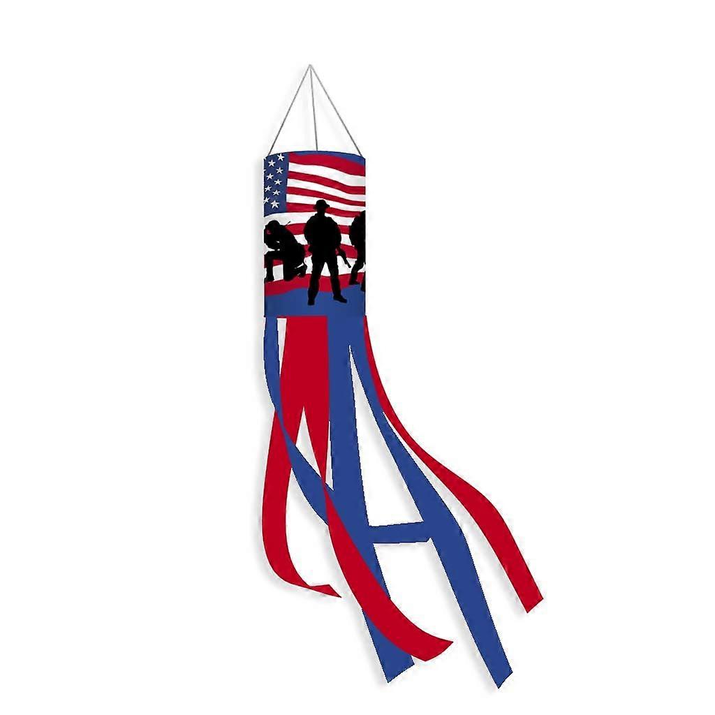60 אינץ ' בחוץ תלוי חובה כבדה - דגל ארה"ב Windsock פטריוטי תפאורה