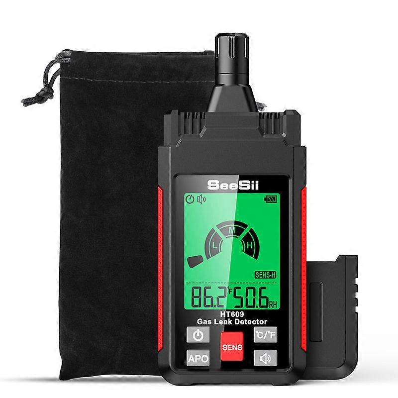 Ht609 Leak Sound Screen Alarm With Lcd Display Combustible Flammable Natural Methane Gas Detector