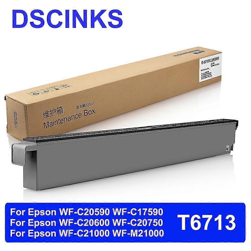 hg 2 Pieces For Epson T6713 maintenance Box for Epson WF-C20590 WF-C17590 WF-C20600 WF-C20750 WF-C21000 WF-M21000 Printer T6713