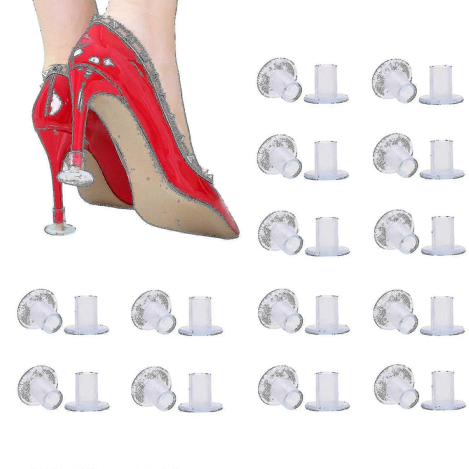 30 Pairs Clear High Heel Protectors For Shoes, Stoppers For Walking On Grass, Small/middle/large