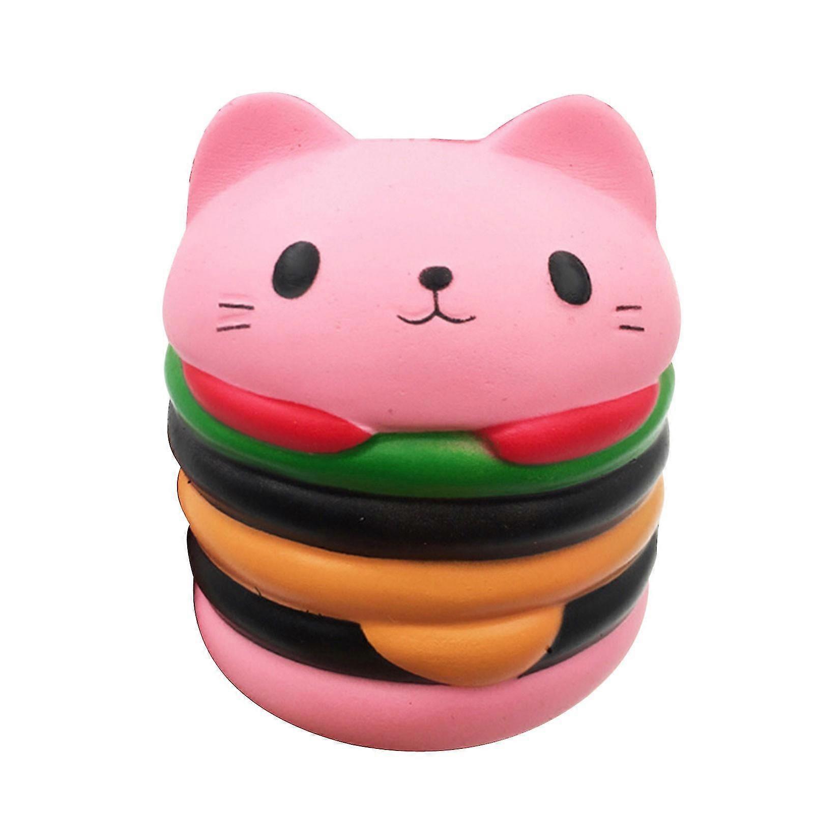 Spinning Tops Slow Cat Burger Cat Soft Cartoon Pinch Stress Relief Educational Toy Fidget Toy N050