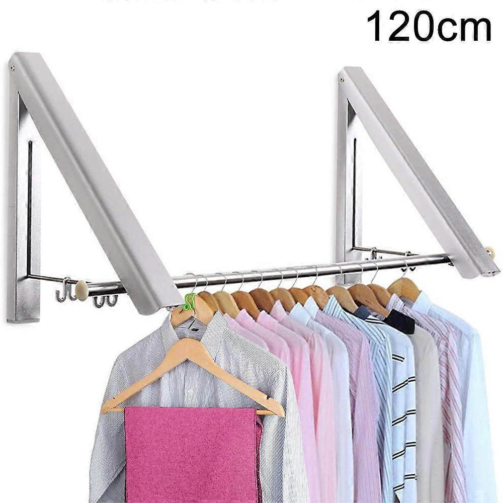 Convenient and Space-Saving 2/3 Rod Retractable Clothes Racks - Bright Light, 80cm