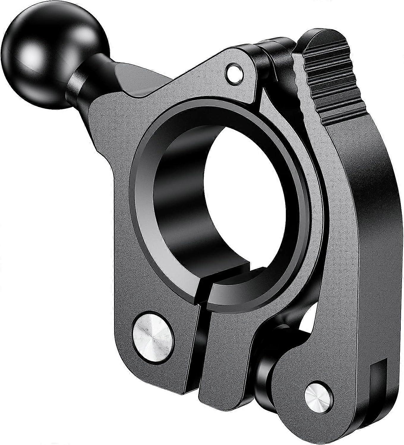Handlebar mount with 1.7 cm ball, aluminium alloy rail adapter for handlebars with 1.2 cm to 3.2 cm