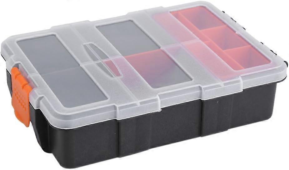 Compartment Container Tools Battery Two-Layer Plastic Components Storage Box,Small Parts Tool Box